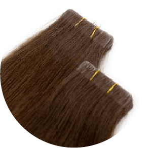 Invisible tape hair extension sample